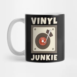 Vinyl Junkie Old School Record Player T-Shirt Mug